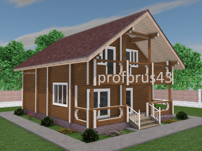 Дом из бруса "Ярославское шоссе", 175 м2