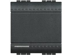 Bticino L4001M2N Выключатель 2 модуля с клавишей антрацит