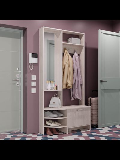 Тео ПР-01 прихожая Ясень Белый