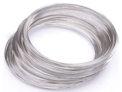 МЕМОРИ ПРОВОЛОКА / ПРОВОЛОКА С ПАМЯТЬЮ ДЛЯ БРАСЛЕТОВ (толщина 0,6мм) 5,5-6см - СВЕТЛОЕ СЕРЕБРО - 10