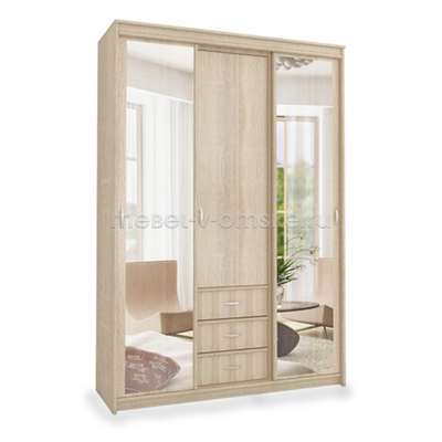 Шкаф-купе Карина 1,5 с зеркалами
