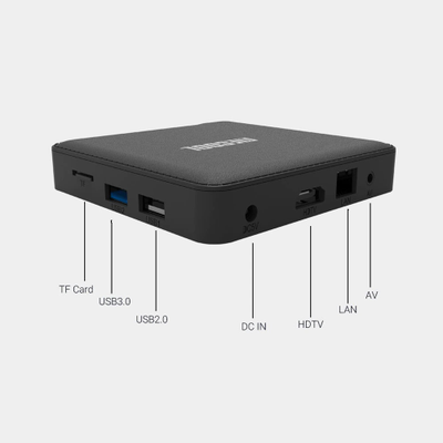 Смарт ТВ приставка Mecool  KM1 deluxe 4/32 Гб с пультом с голосовым поиском (операционная система Android TV)