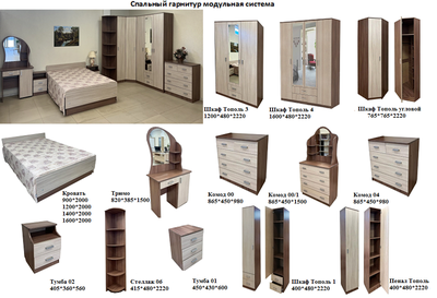 Шкаф распашной  3-х дверный "Тополь" с зеркалом  1200 мм (Бр)