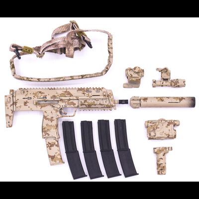 Пистолет-пулемет с обвесом и магазинами 1/6 (E&amp;S 26009R) - EASY&amp;SIMPLE