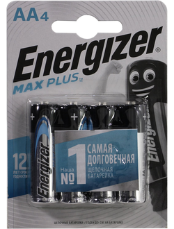 Батарейка AA щелочная Energizer MAX Plus AA-LR6 1.5V 4 шт