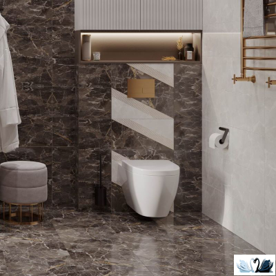 Плитка настенная Belani Maundays Декор микс с золотом 25 х 50 см Береза керамика