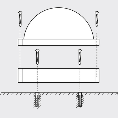 Влагозащищенный светильник круглый с решеткой E27 60/100Вт