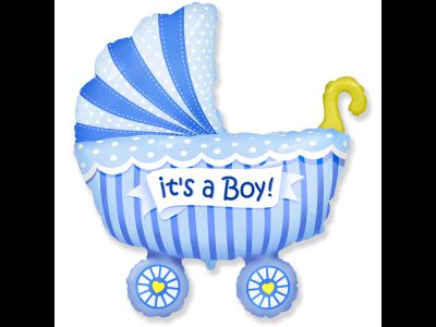 Шар Коляска "Это мальчик" (р) 76см