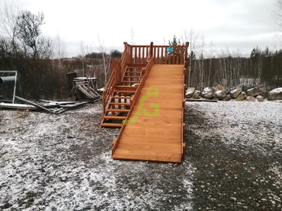 Детская деревянная зимняя горка Snow Fox, скат 5,9 м