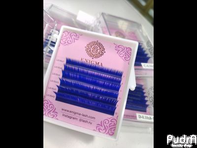 Цветные ресницы Enigma МИКС "Синий" 6 линий