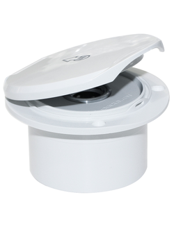 Короб с быстроразъемным штуцером, круглый, белый