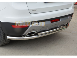 Защита заднего бампера  двойная d60/42 для Geely Atlas 2018-