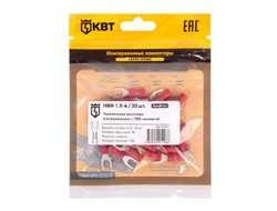 Наконечник кабельный вилочный изолированный НВИ 1.5–4 (30 шт) с ПВХ изоляцией в мини-упаковке