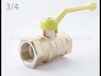 Кран шаровой газовый 3/4" (Г/Г) "Цветлит" (ручка)