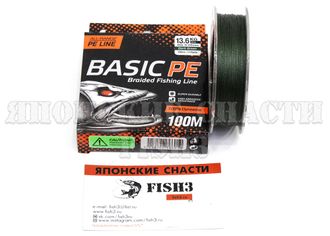 Select Basic PE 100m d-0.22mm 30LB / 13.6kg (dark green.)