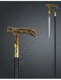 Трость с классической рукоятью с клинком "Ястреб литой"