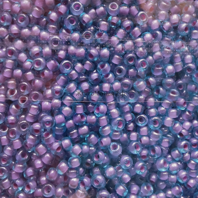БИСЕР PRECIOSA 10/0 - 50г - 61328 ПРОЗРАЧНЫЙ ГОЛУБОЙ С СИРЕНЕВОЙ ЛИНИЕЙ ВНУТРИ