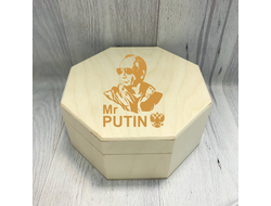 Шкатулка с гравировкой Путин, Россия №4