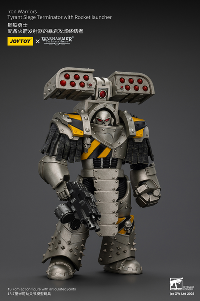 Осадный терминатор-титан Железных Воинов (Warhammer Horus Heresy) - КОЛЛЕКЦИОННАЯ ФИГУРКА 1/18 Iron Warriors Tyrant Siege Terminator with Rocket Launcher (JT01475) - JOYTOY