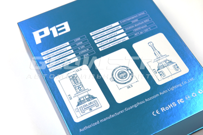 Aozoom P13/H11 с вентилятором 12V 100W 11000Lm (комплект, 2шт)