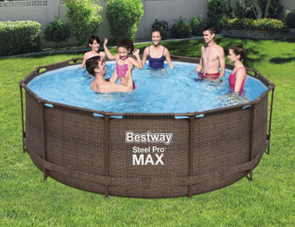 Каркасный бассейн Bestway Steel Pro Max 366х100 см (56709) (ротанг)