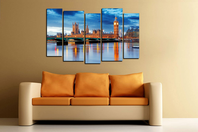 Модульная картина "Пасмурный Лондон"