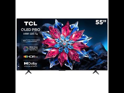 Телевизор TCL 55" 55C655 Pro QLED 4K Smart TV Черный