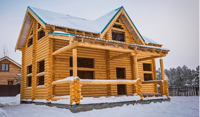 Дом-баня из бревна ДБ-20, площадь 145 м2
