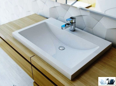 Раковина Эстет Monako 70 х 50 см, Мраморная на тумбу