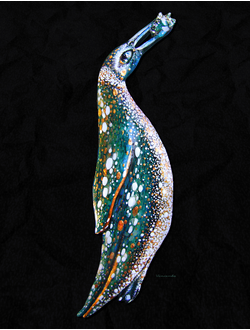 Брошь с сапфиром из серии Заполярных пингвинов