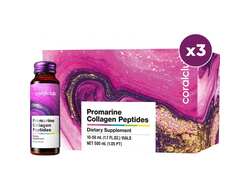 Промарин Пептиды Коллагена (курс на 1 месяц, 3 упаковки по 10 флаконов) CorakClub