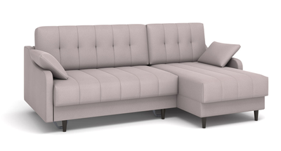 ДВУСПАЛЬНЫЙ РАСКЛАДНОЙ ПРУЖИННЫЙ ДИВАН-КРОВАТЬ ЖЕНЕВА С НОЖКАМИ, УГЛОВОЙ, СО СПАЛЬНЫМ МЕСТОМ И МЕХАНИЗМОМ ПАНТОГРАФ, С ПОДУШКАМИ