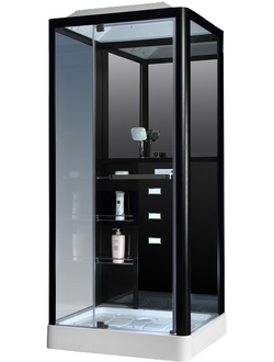 Душевая кабина Loranto Selak CS 126-3A L черная (90*100*215)