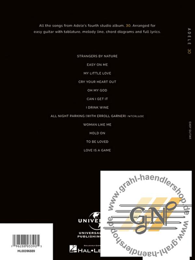 Adele (Blue Adkins, Adele Laurie) Adele: 30 for easy guitar