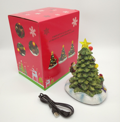 Новогодняя музыкальная композиция "Елка в огнях" 20*17*14см (в ассортименте)