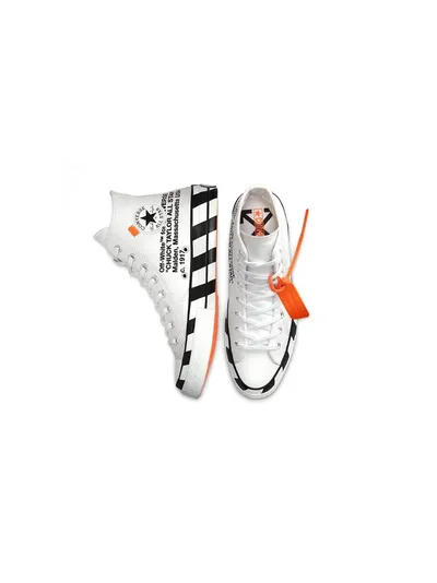 Кеды Converse Chuck Taylor 70 x OFF-WHITE (Конверс Оф Вайт) белые высокие