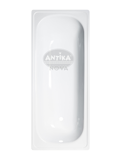Ванна стальная ВИЗ "ANTIKA NOVA" белый, с опорной подставкой с рантом, 170x70x35.5 см.