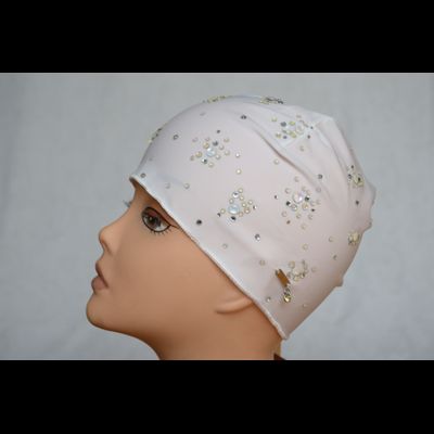 Шапочка для плавания женская с украшениями Vizio 5024 белая