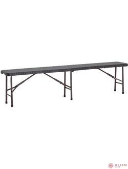 Скамейка для кейтеринга складная 1830х280х430 пластиковая коричневая