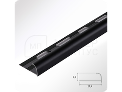 Алюминиевый окантовочный профиль для плитки ПО 10 черный матовый