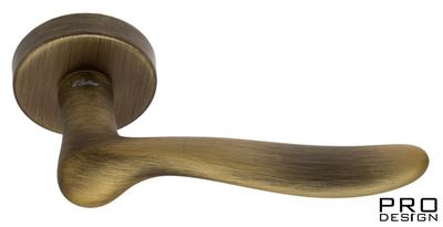 Дверная ручка на круглом основании Fratelli Cattini "MAYA" 7-BY матовая бронза