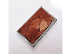 Визитница с камнем яшма