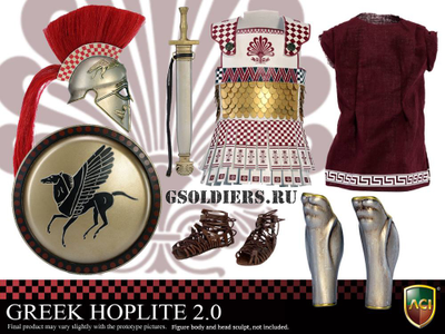 Купить коллекционную фигурку греческого воина - гоплита (Greek Hoplite) от ACI Toys в масштабе 1/6