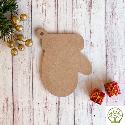 Ёлочное украшение "Варежка" 10х13 см/МДФ т. 6 мм