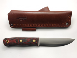 Нож Росомаха сталь VG10 Micarta красно-черная
