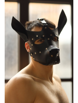 58025 Маска собаки из натуральной кожи