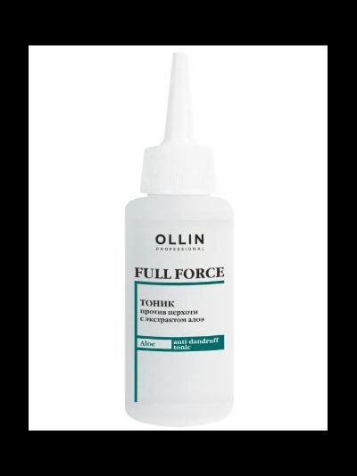 OLLIN Full Force Тоник против перхоти с экстрактом алоэ, 80 мл