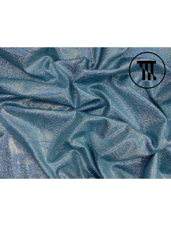 Трикотаж голограмма "Сахарок", цв. Морская волна