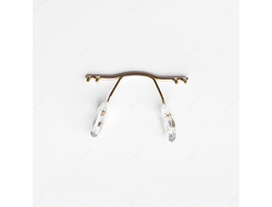 Мост-переносица с носовыми упорами, золото (1шт)