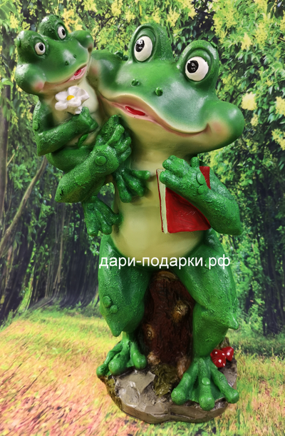 Лягушка с лягушонком 40*17см   1,2кг   полистоун Россия  2275//012815